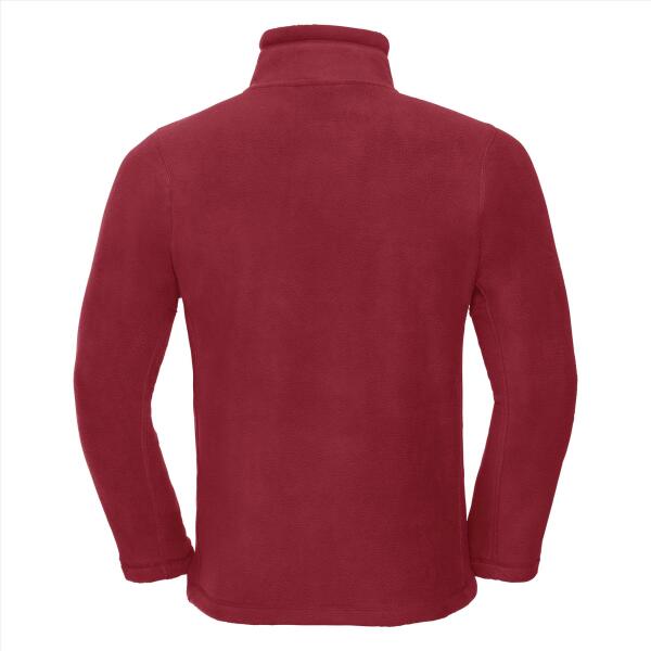 RUS Men Full Zip Outdoor Fleece, Classic Red, 4XL