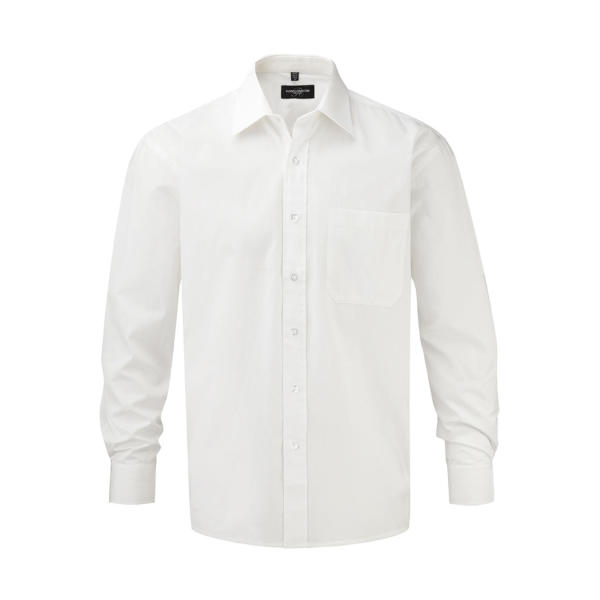 Cotton Poplin Shirt LS - White