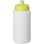 Baseline® Plus grip 500 ml sportfles met sportdeksel - Wit/Lime