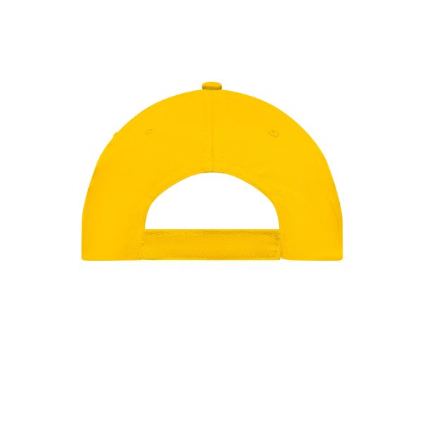 MB001 5 Panel Promo Cap Lightly Laminated goudgeel one size