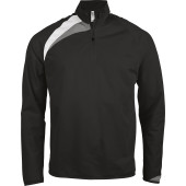 Trainingsweater Met Ritskraag Black / White / Storm Grey 4XL