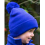 Junior Pom Pom Beanie - Black - One Size