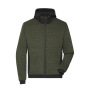 Men's Padded Hybrid Jacket - olive-melange/black - 6XL