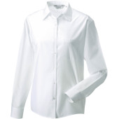 Ladies' Ls Polycotton Poplin Shirt White XS
