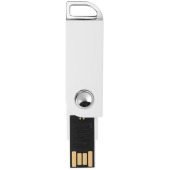 Swivel rectangular USB - Wit - 1GB