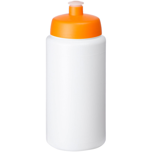 Baseline® Plus grip 500 ml sports lid sport bottle - White/Orange
