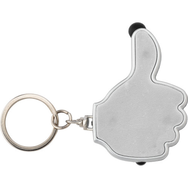 ABS 2-in-1 key holder silver