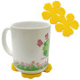 Flower Shape Felt Coaster - 10 cm x 10 cm