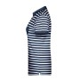 8029 Ladies' Polo Striped navy/wit XXL