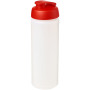 Baseline® Plus grip 750 ml sportfles met flipcapdeksel - Transparant/Rood
