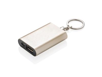 1.000 mAh sleutelhanger powerbank, zilverkleurig 1.000 mAh sleutelhanger powerbank, zilverkleurig