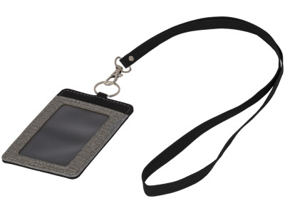 Eye-d heathered badgehouder met lanyard Eye-d heathered badgehouder met lanyard