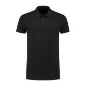 L&S Polo Basic Cot/Elast SS for him black XXL