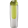 H2O Active® Tempo 700 ml sportfles en infuser met flipcapdeksel - Transparant/Lime