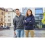 BIO Workwear-Half Zip Hoody - dark-melange - XS