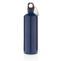 XL aluminum sportfles met karabijnhaak, blauw