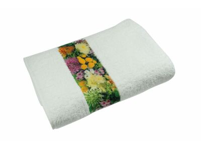 Sophie Muval handdoek met sublimatie band, 100x50 cm, 400 gr/m²