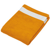 Fluwelen Strandlaken Orange / White One Size