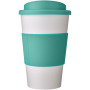 Americano® 350 ml insulated tumbler with grip - White/Aqua