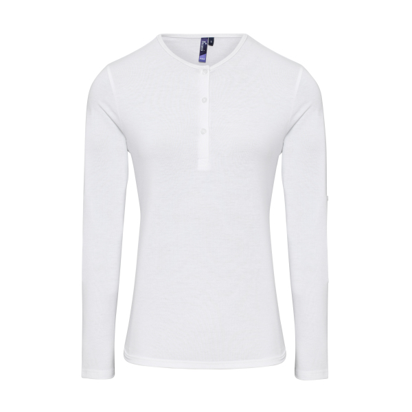 Long John - Women's roll sleeve T-shirt White XXL