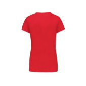 Dames t-shirt ronde hals korte mouwen Red M