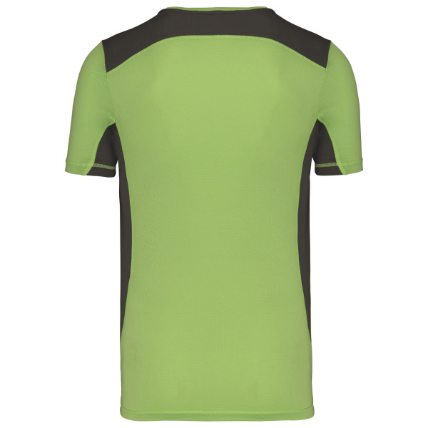 Tweekleurig sport-t-shirt Lime / Dark Grey 4XL