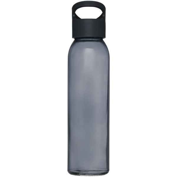 Sky 500 ml glass water bottle - Solid black