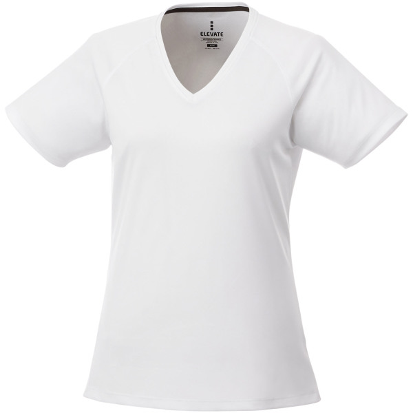 Amery cool fit V-hals dames t-shirt met korte mouwen - Wit - XXL