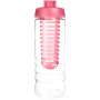H2O Active® Treble 750 ml flip lid bottle & infuser - Transparent/Pink