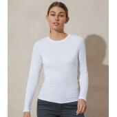 AWDis Ladies Long Sleeve Tri-Blend T-Shirt, Heather Charcoal, L, Just Ts