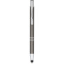 Moneta geanodiseerde aluminium stylus balpen - Zilver/Grijs