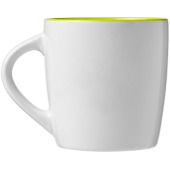 Azteek 340 ml keramische mok - Wit/Lime