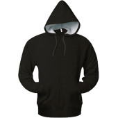 Hooded sweater met rits Black 4XL