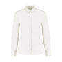 Women's Tailored Fit Stretch Oxford Shirt LS - White - 2XS