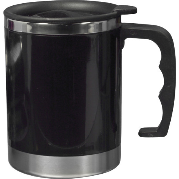 Stainless steel and AS double walled mug