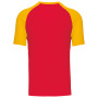 Baseball - Tweekleurig T-shirt Red / Yellow S