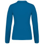Piqué-damespolo lange mouwen Tropical Blue M