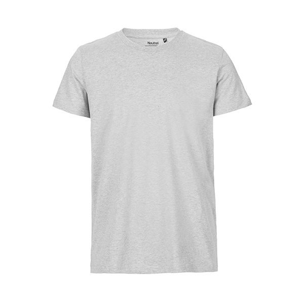 Neutral mens fitted t-shirt-Ash-Grey-3XL