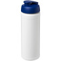 Baseline® Plus 750 ml flip lid sport bottle - White/Blue