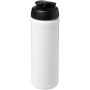 Baseline® Plus 750 ml flip lid sport bottle - White/Solid black