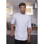 BJM 3 Short-Sleeve Throw-Over Chef Shirt Basic - white - XL