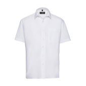 Short Sleeve Poplin Shirt - White - 4XL