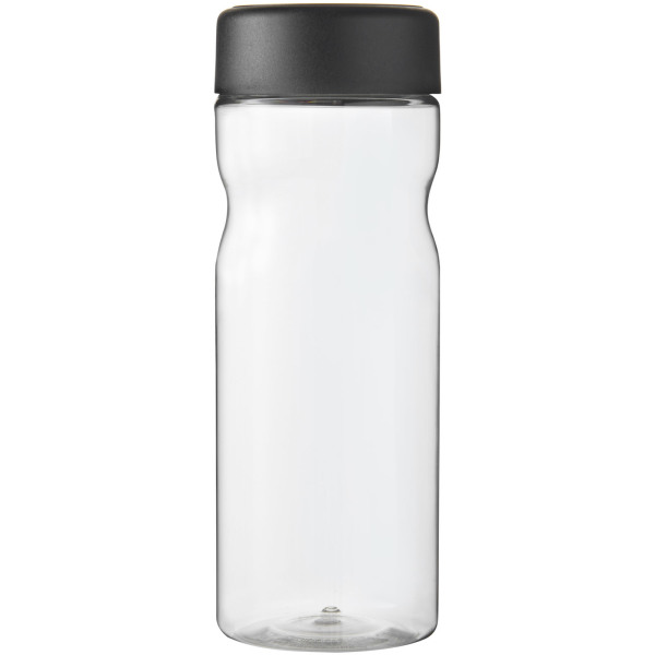 H2O Active® Base Tritan™ 650 ml screw cap water bottle - Transparent clear/Solid black