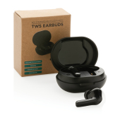 RCS standaard recycled plastic TWS oordoppen, zwart