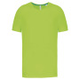 Gerecycled herensport-T-shirt met ronde hals Lime XS