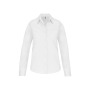Dames poplin blouse lange mouwen White XXL