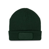 Gerecycleerde muts met patch en Thinsulate-voering Forest Green One Size