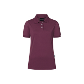 PF 6 Ladies' Workwear Polo Shirt Modern-Flair, from Sustainable Material , 51% GRS Certified Recycled Polyester / 47% Conventional Cotton / 2% Conventional Elastane - aubergine - XL