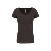 Ladies' short-sleeved T-shirt Dark Grey XS