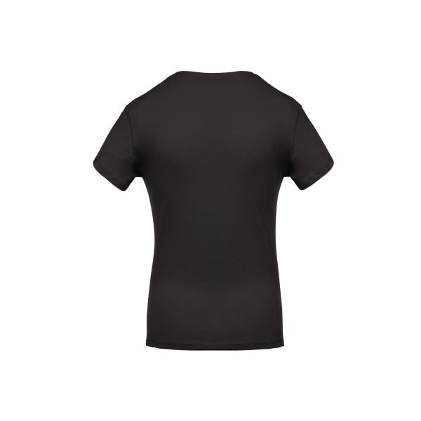 Ladies' short-sleeved V-neck T-shirt Dark Grey XS